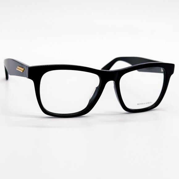 NEW BOTTEGA VENETA EYEGLASSES BV1120OA 001 BLACK SQUARE WOMEN EYEWEAR - Picture 1 of 9